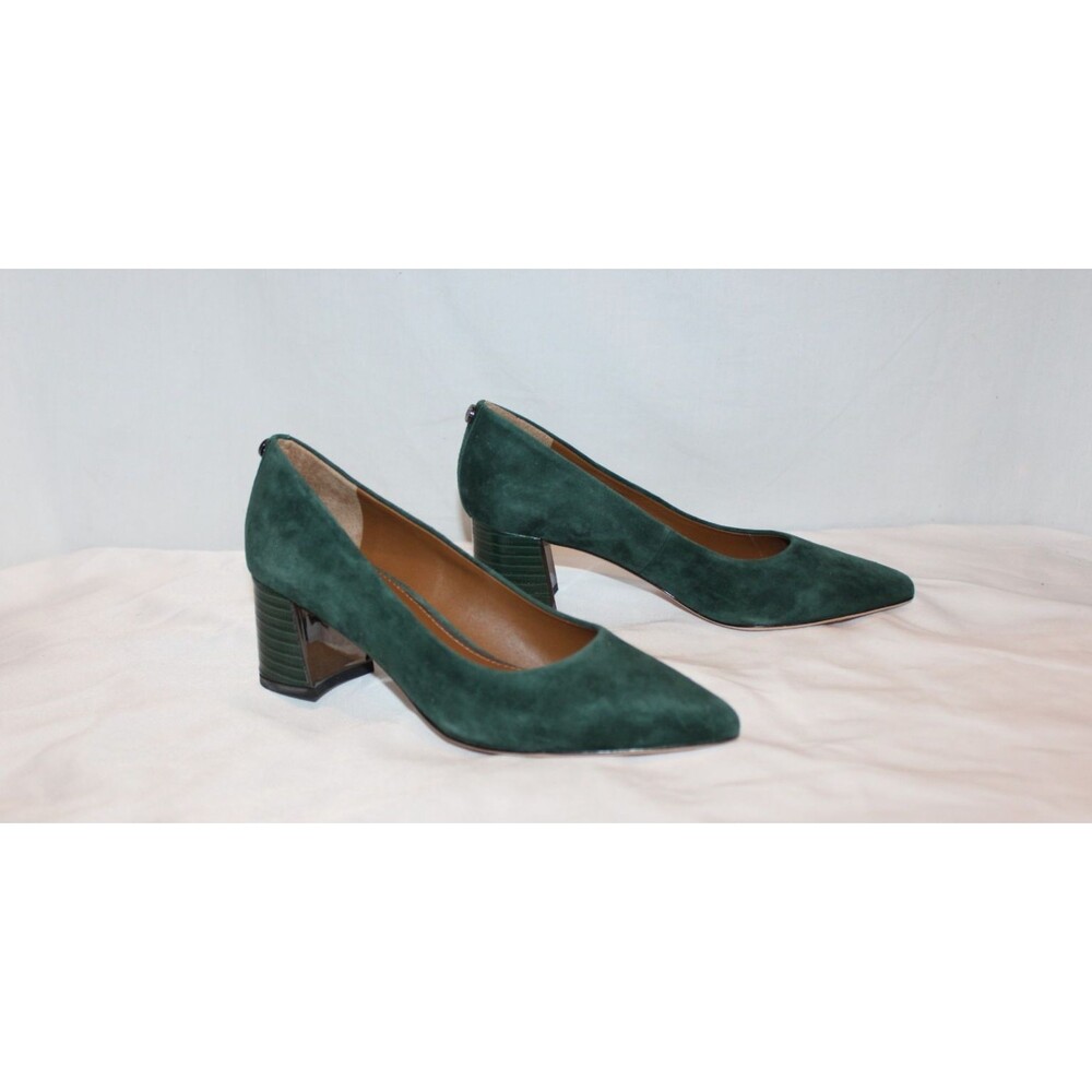 Donald Pliner Women's Suzette Kid Suede Pointed Toe Pump Evergreen SZ 5.5 NWOB